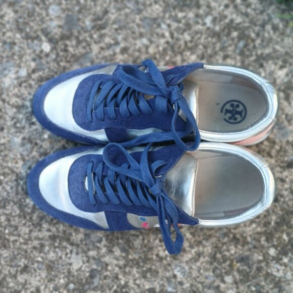 Tory Burch Brielle Lace Up Sneakers Sz. 7 - Picture 2 of 4